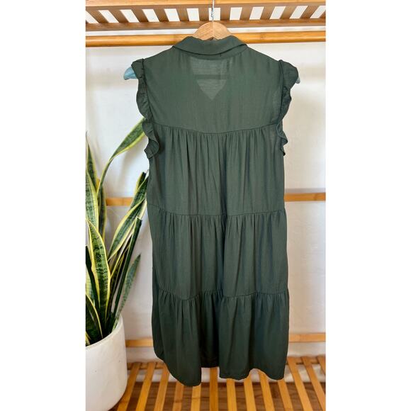 Trixxi Olive Tiered Easy Dress - Picture 4 of 8